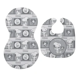 PEANUTS® Sweet Baby Snoopy™ Bib & Burp Cloth Set