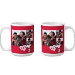 PEANUTS® Valentine's Snoopy™ Heart Initials Photo Mug