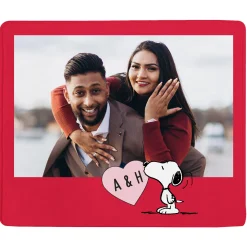 PEANUTS® Valentine's Snoopy™ Heart Initials Photo Plush Blanket