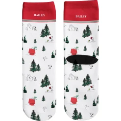 PEANUTS® Winter Snoopy™ All Over Pattern Socks