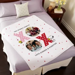 PEANUTS® XOXO Photo Plush Blanket