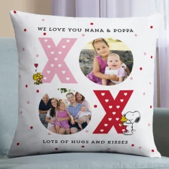 PEANUTS® XOXO Photo Throw Pillow