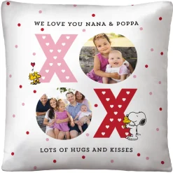 PEANUTS® XOXO Photo Throw Pillow
