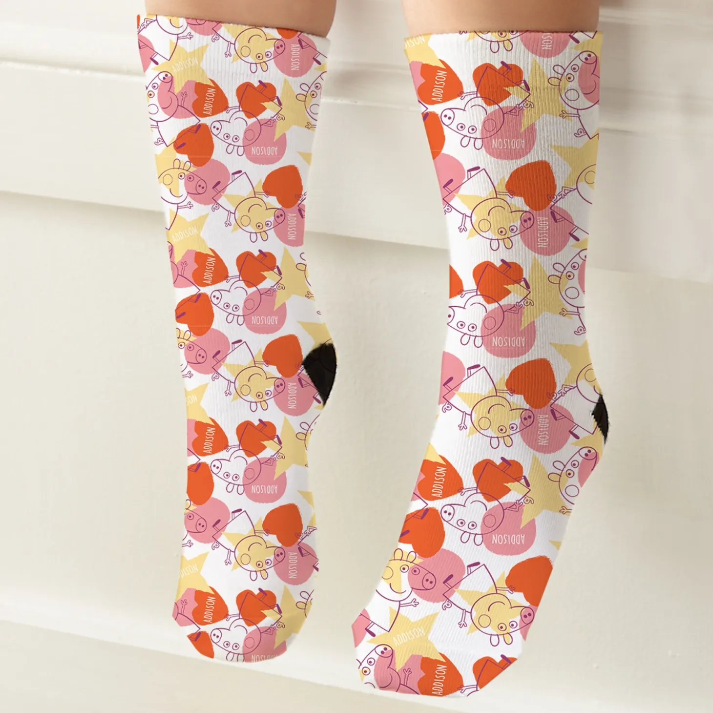 Peppa Pig Allover Print Kids Crew Socks