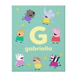 Peppa Pig and Friends Initial and Name Canvas