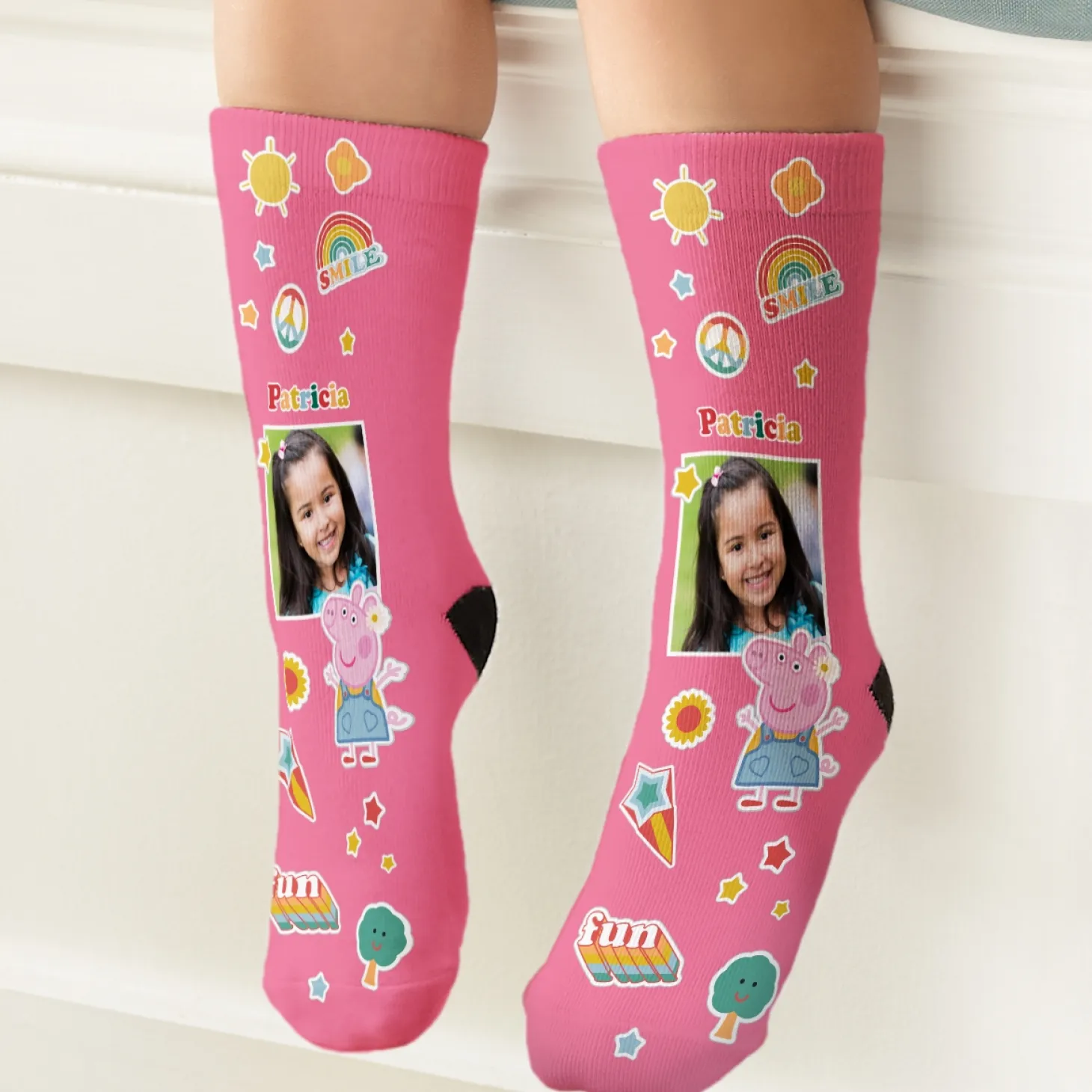 Peppa Pig Fun Photo Socks