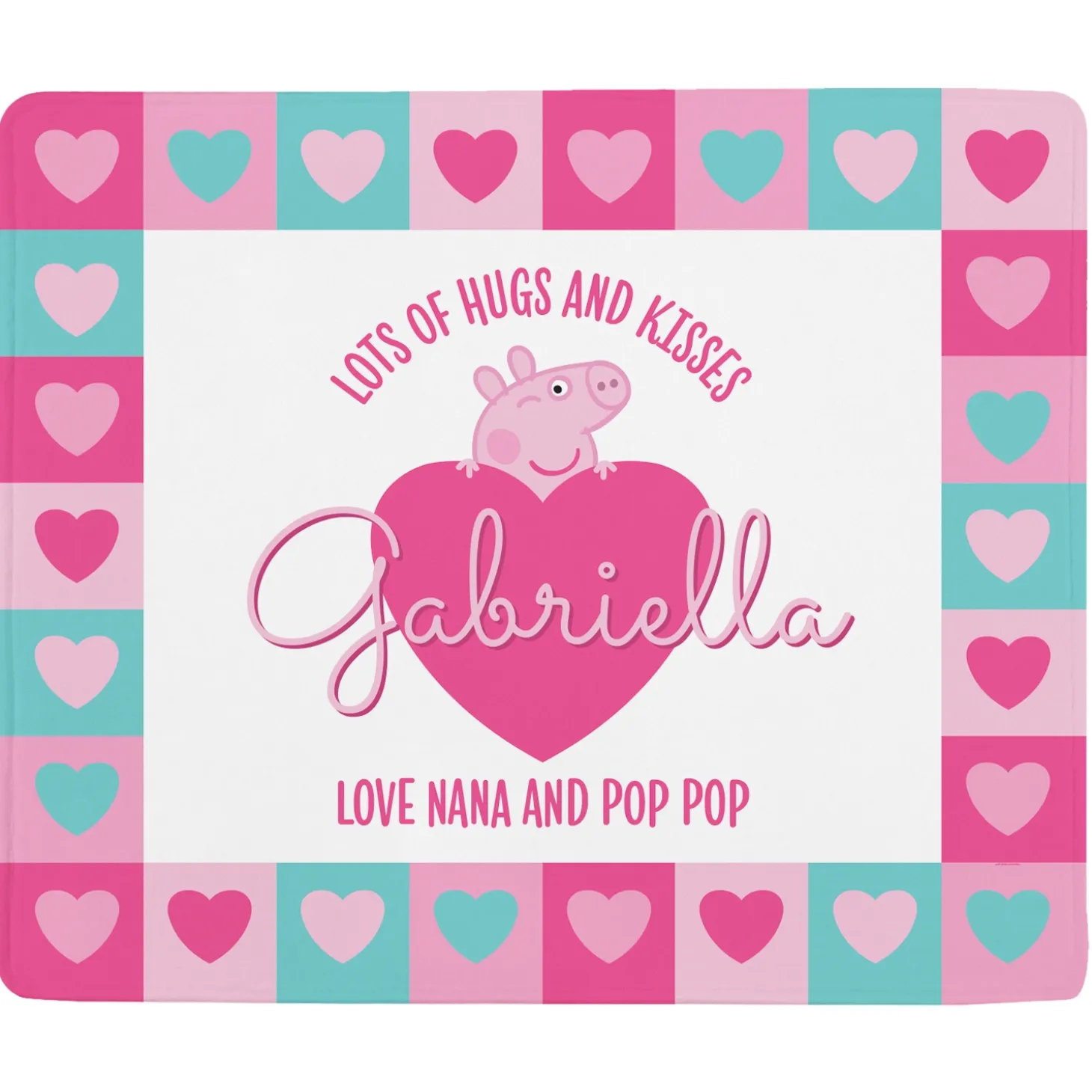 Peppa Pig Heart Plush Blanket