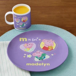 Peppa Pig Initial and Name Tableware