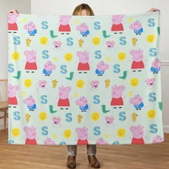Peppa Pig Let's Play Initial Plush Blanket