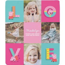 Peppa Pig LOVE Photo Plush Blanket