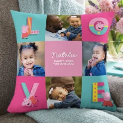 Peppa Pig LOVE Photo Throw Pillow