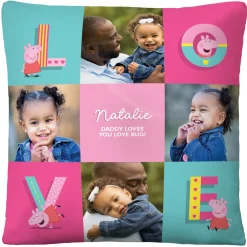Peppa Pig LOVE Photo Throw Pillow