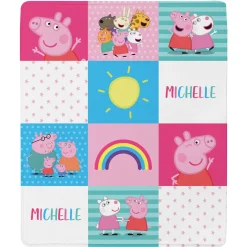 Peppa Pig Multi Squares Plush Blanket