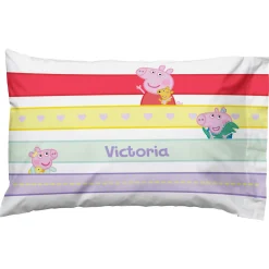 Peppa Pig Playful Stripes Pillowcase
