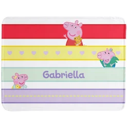 Peppa Pig Playful Stripes Plush Blanket