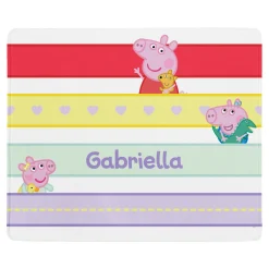 Peppa Pig Playful Stripes Plush Blanket