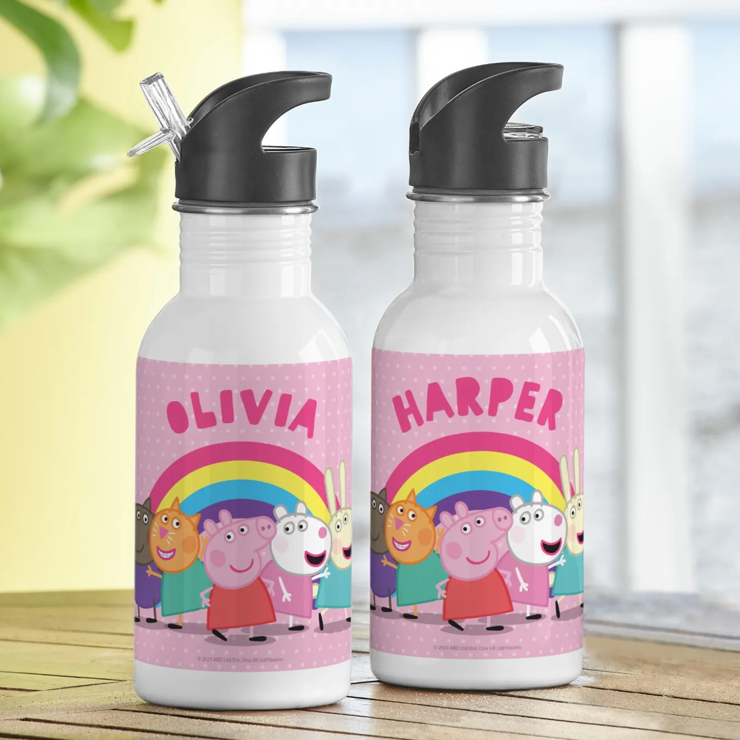 Peppa Pig Rainbow Group Water Bottle