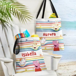 Peppa Pig Rainbow Stripes Tote Bag