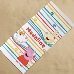 Peppa Pig Stripes and Hearts Beach Towel