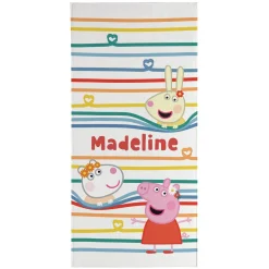 Peppa Pig Stripes and Hearts Beach Towel