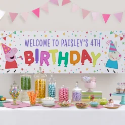 Peppa Pig Time to Party Birthday Banner