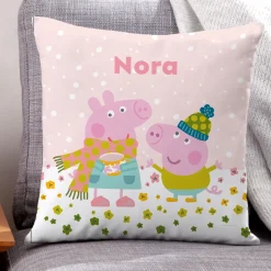 Peppa Pig Winter Fun Throw Pillow