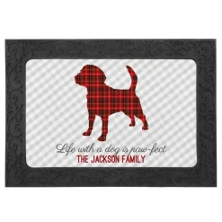 Perfectly Plaid Pet Doormat