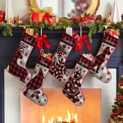Perfectly Plaid Rustic Stocking