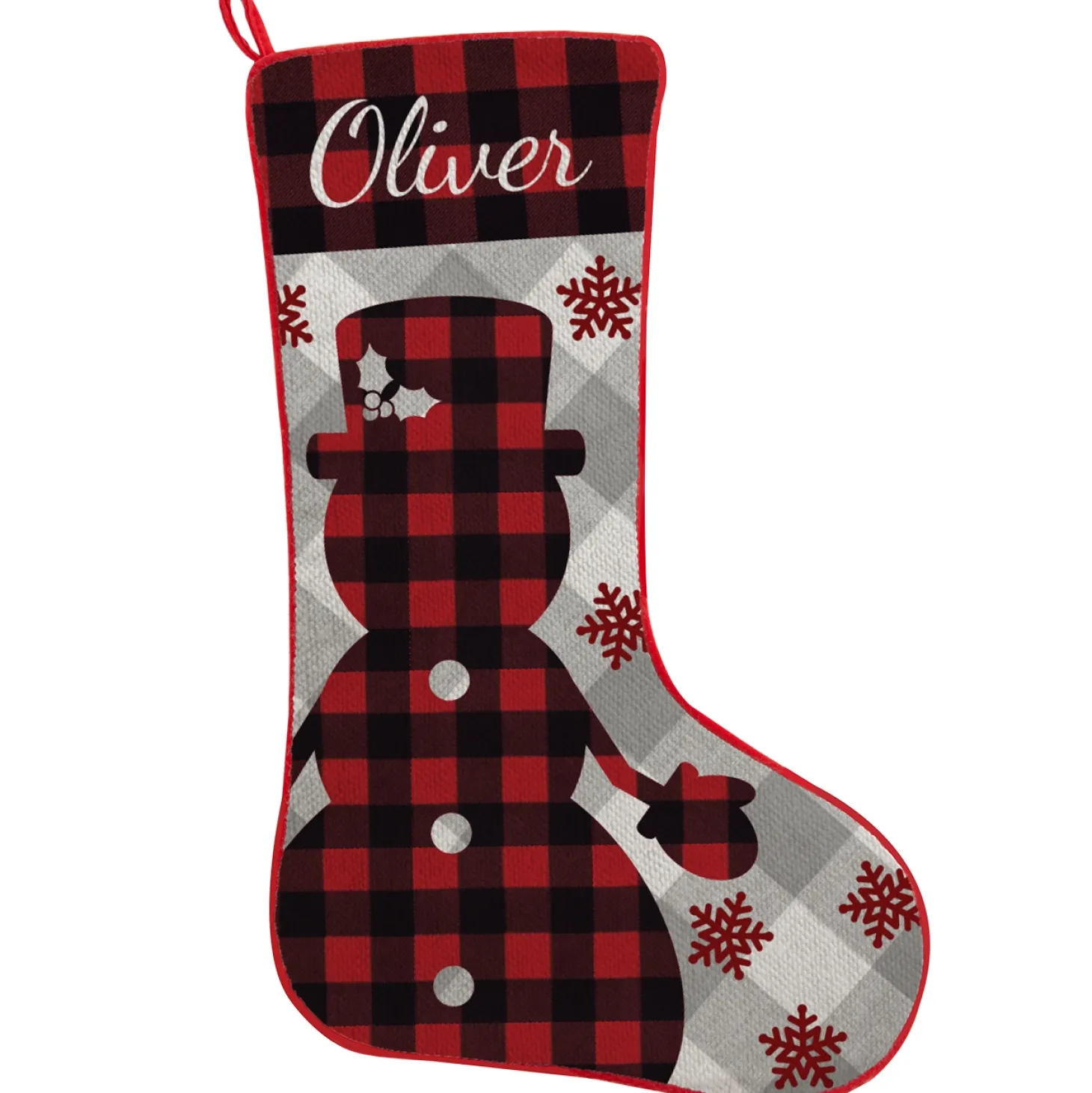 Perfectly Plaid Rustic Stocking