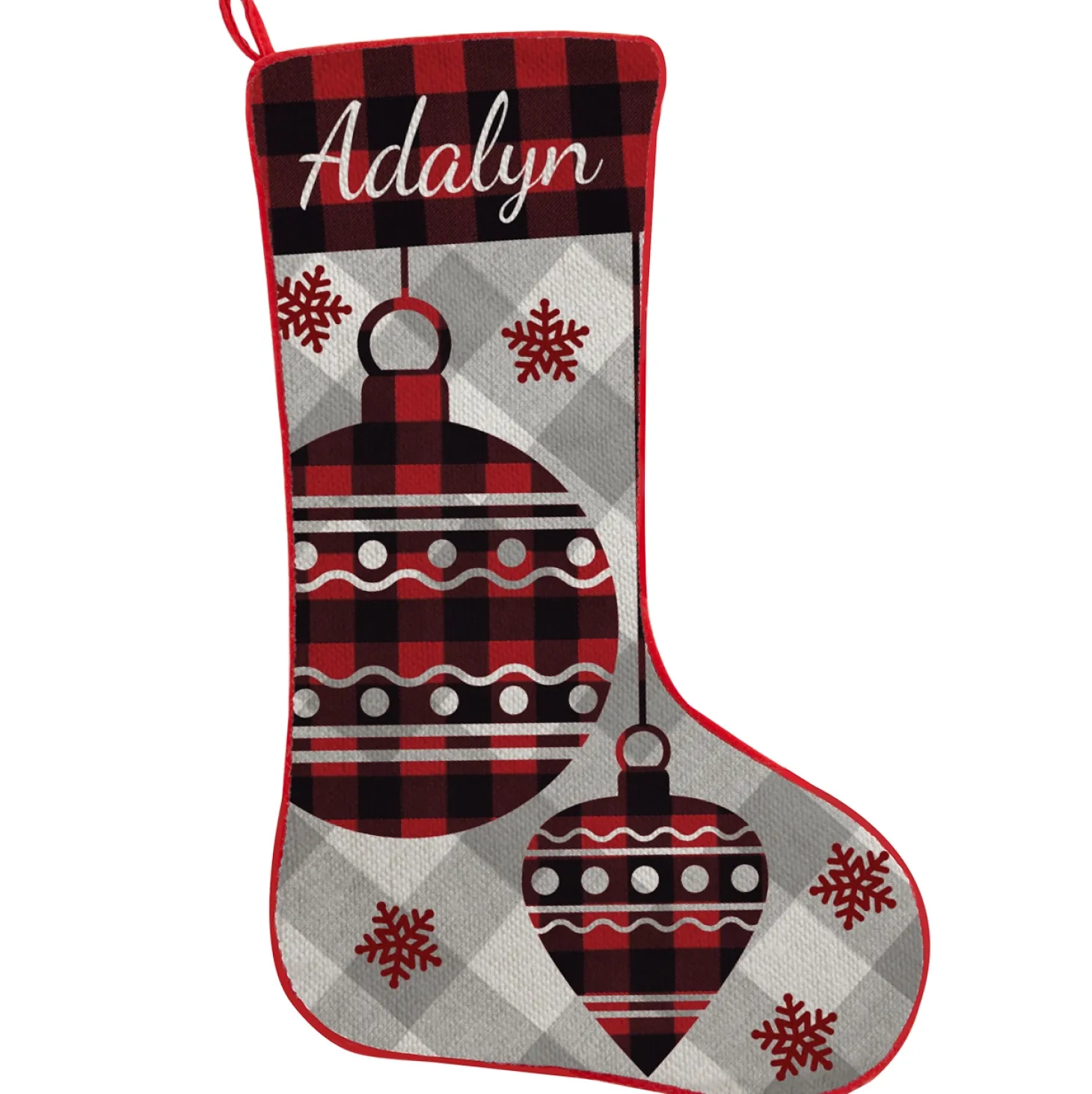 Perfectly Plaid Rustic Stocking