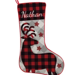 Perfectly Plaid Rustic Stocking