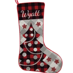 Perfectly Plaid Rustic Stocking
