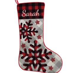 Perfectly Plaid Rustic Stocking