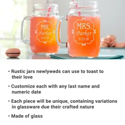 Perfect Pair Mason Drinking Jar - Set Of 2