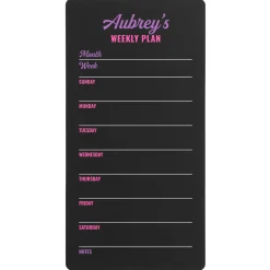 Personalized Weekly Plan Chalkboard
