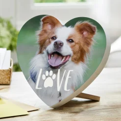 Pet Love Photo Wood Heart