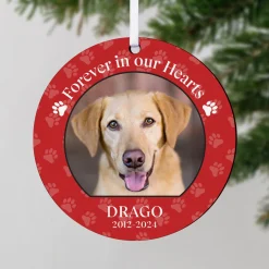 Pet Memorial Photo Round Ornament