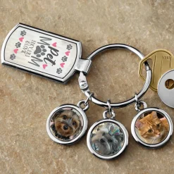 Pet Mom Photo Keychain
