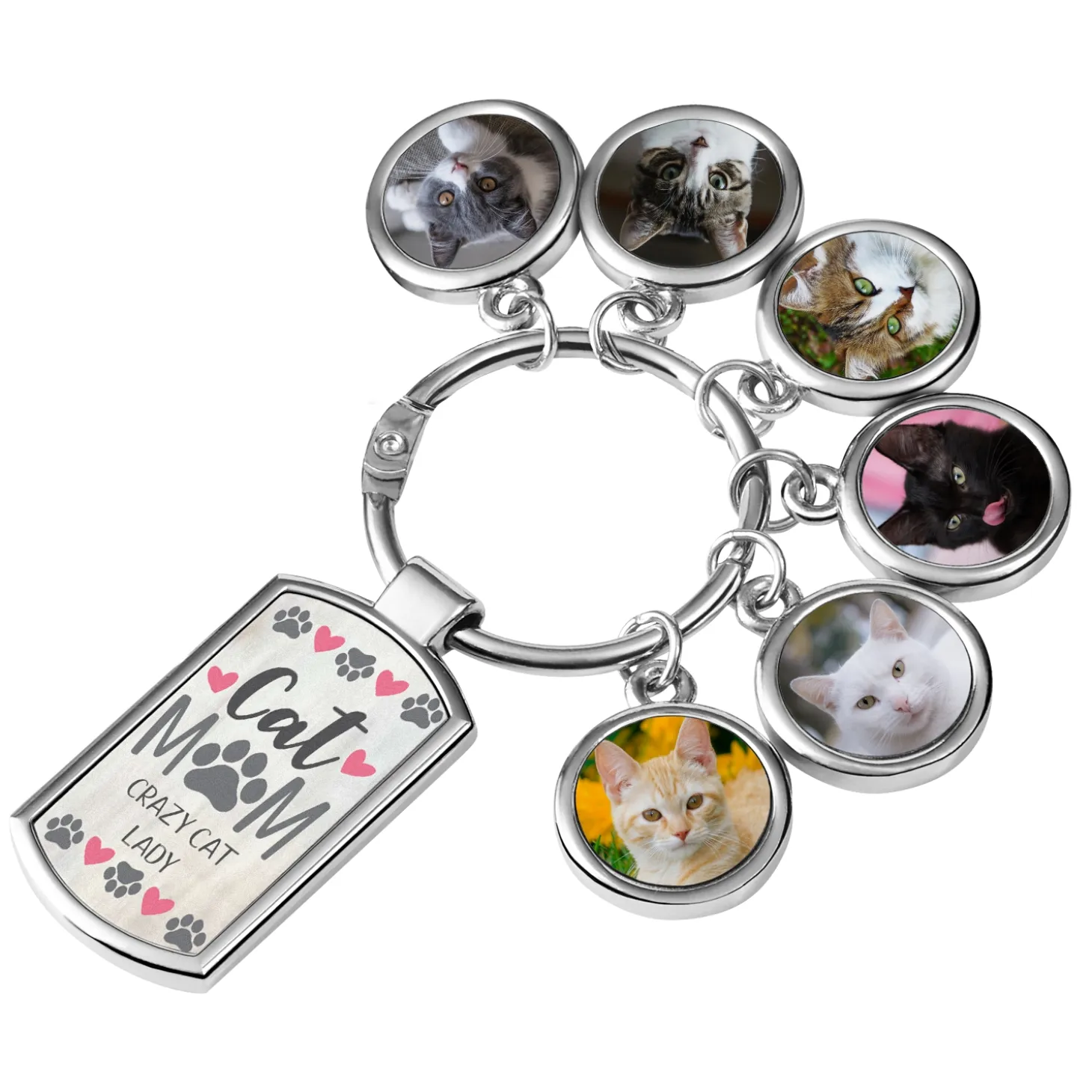 Pet Mom Photo Keychain