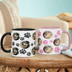 Pet Paw Print Photo Mug