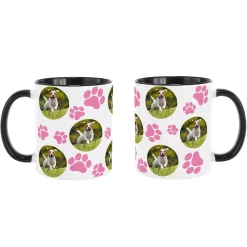 Pet Paw Print Photo Mug