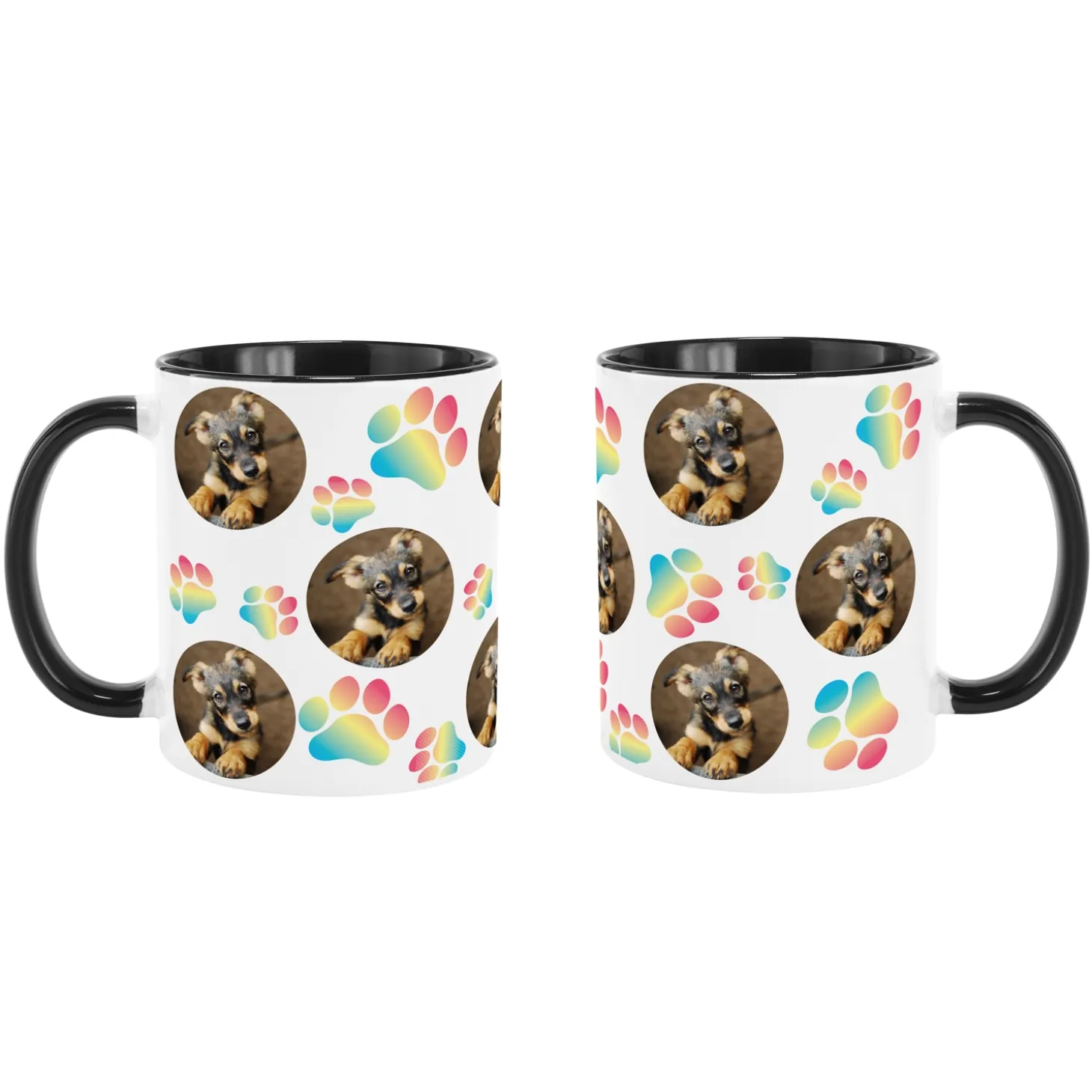 Pet Paw Print Photo Mug