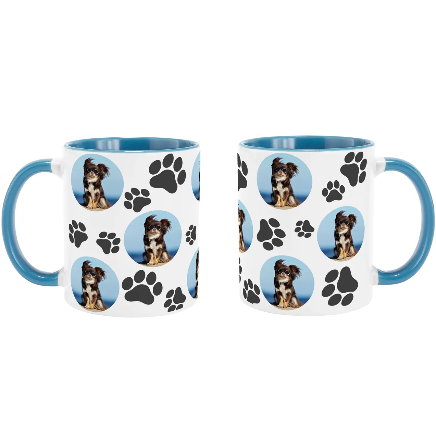 Pet Paw Print Photo Mug