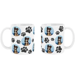 Pet Paw Print Photo Mug