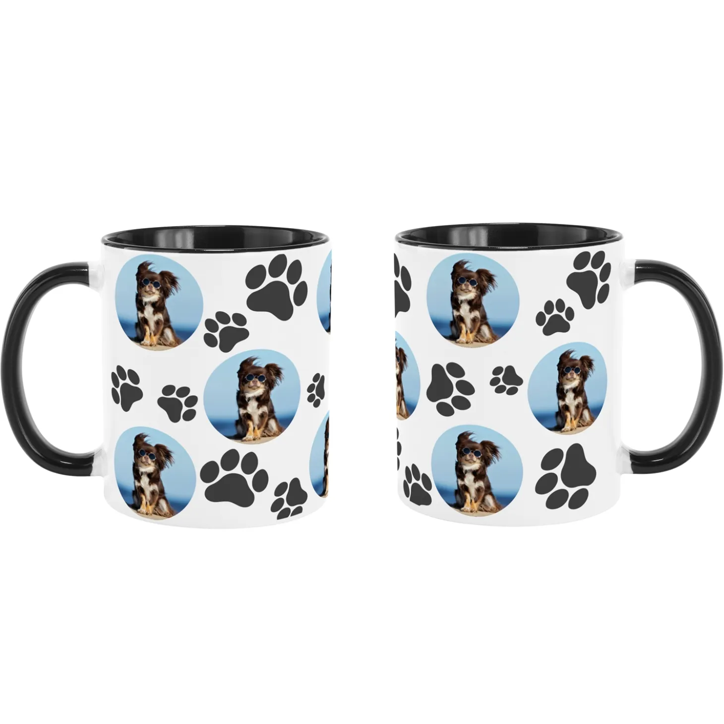 Pet Paw Print Photo Mug