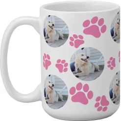 Pet Paw Print Photo Mug