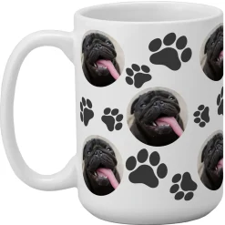 Pet Paw Print Photo Mug