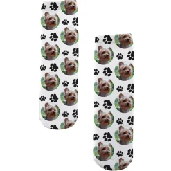 Pet Paw Print Photo Socks