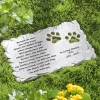 Pet Paw Prints Memorial Garden Stone