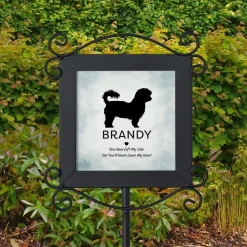 Pet Silhouette Memorial Garden Stake